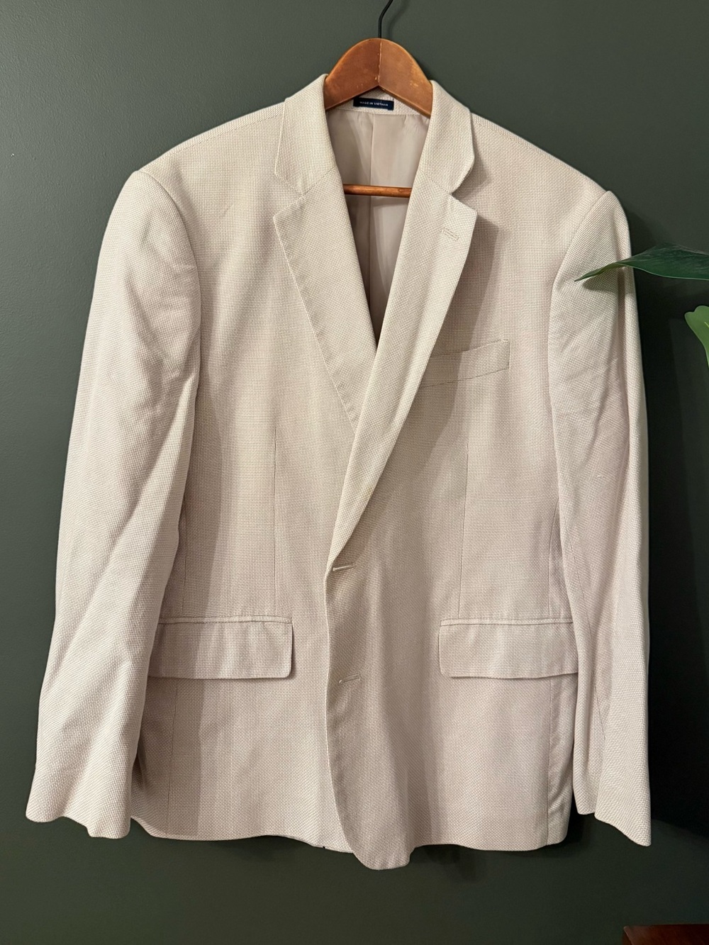 Men's Stafford Cream Blazer 2 - Button Sport Coat